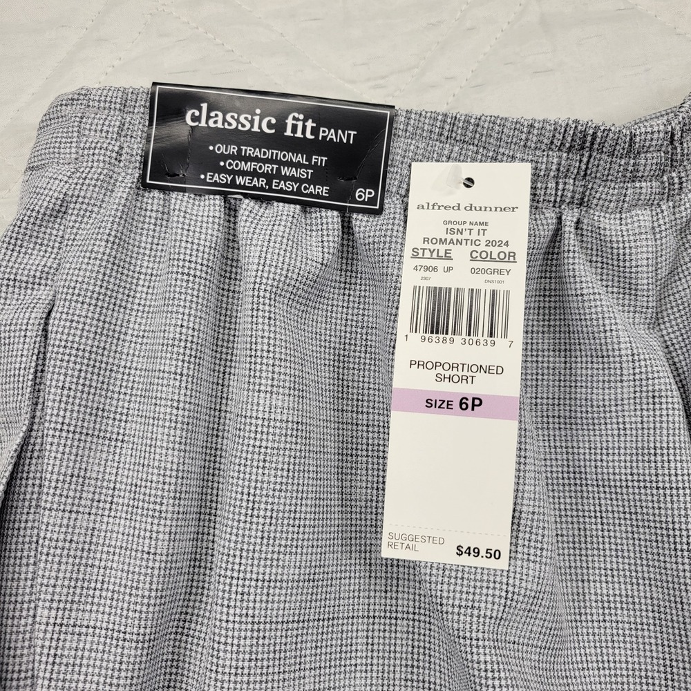alfred dunner classic fit pant gray dress pants‎ 6P nwt - Picture 4 of 4